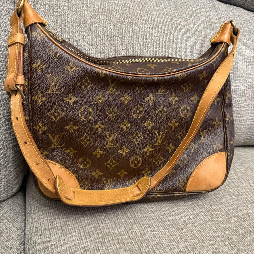 Louis Vuitton Brown and Tan Shoulder Bag